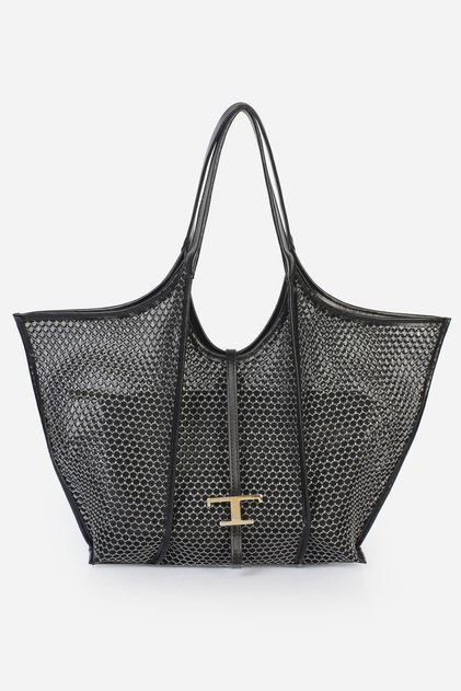 Alina t Logo Mesh Shoulder Bag