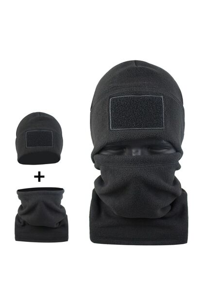 Caciula cu Bandana Set, Cagula de Iarna, Fleece Polar Moale, Marime M 50-56