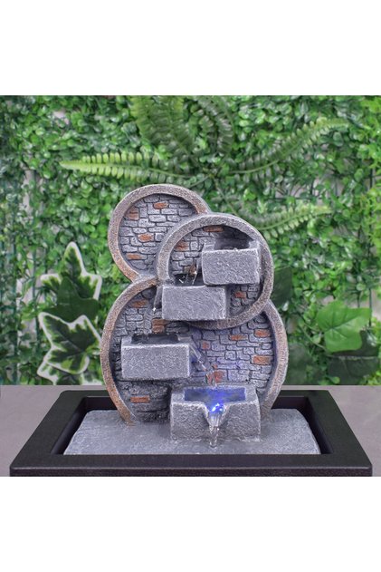 Fântână arteziană, Feng Shui, LED, pompă submersibilă, Naimeed D5060, 23x17x28cm