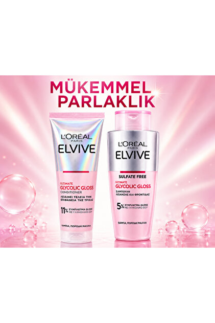 L'Oreal Paris Elvive Glycolic Gloss Mükemmel Parlaklık Şampuan