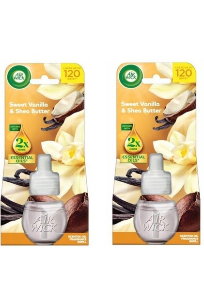 Pachet 2 X Reincarcare cu vanilie dulce si unt de shea pentru odorizator de aer electric 19ml