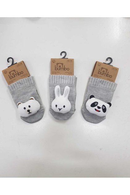 3-Pack of Non-Slip Baby Socks with Accessories