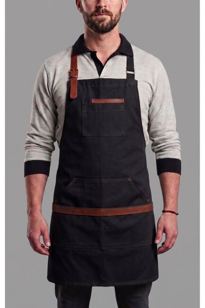 Barista Waiter Apron – Professional Cafe Apron with Leather Straps
