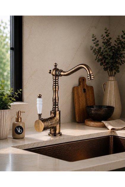 Retro Design Kitchen Sink Faucet – Antique / Chrome / Black / Gold / Rose Gold / White / Inox / Matte Gold / Copper