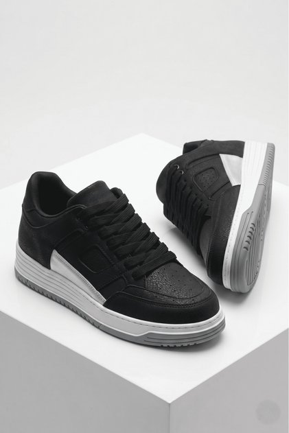 Zrc2410 High Quality High Sole Men's Sneaker Black