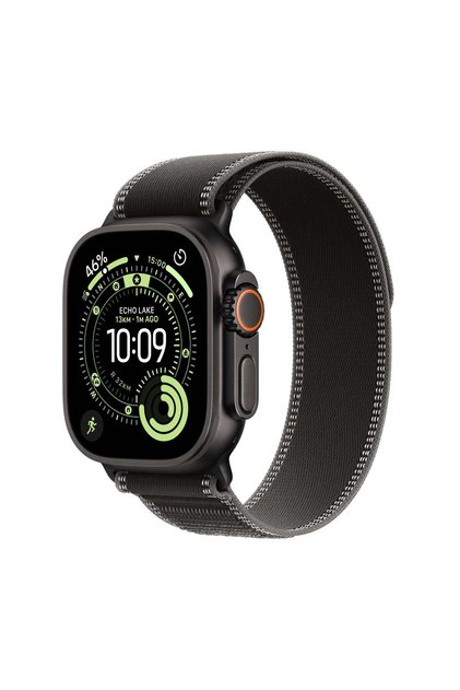 ساعة Ultra 3 GPS + Cellular 49 مم، هيكل من التيتانيوم الأسود مع حلقة تتبع سوداء/رمادية - مقاس صغير/متوسط