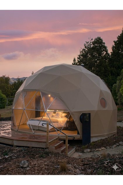 3V 5/8 Jeodezik Kubbe, Lüks Çadır, Glamping Dome Kurma Kiti Hazır Yapılara Servet Ödemeye Son!