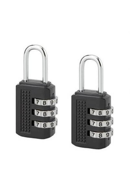 Set de 2 lacăte pentru bagaje, cu combinație COMPACT 02, 21 mm