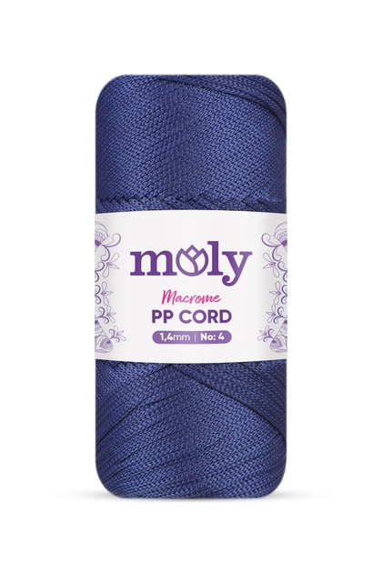 Pp Cord No:4 Polyester Macrame Rope | Col. No: 260 - Navy Blue | 4mm 200Gr