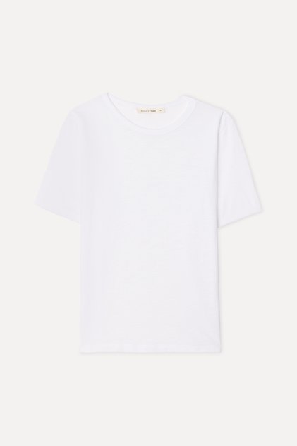 Kadın Beyaz Bisiklet Yaka T-Shirt