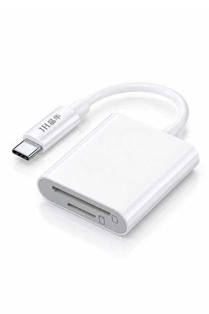 Type-C Sd Tf Microsd Card Reader, Otg Supported Memory Card Adapter, Compatible with Phone Tablet Computer Camera, Photo Video Document Transfer, Compact Plug and Play D507