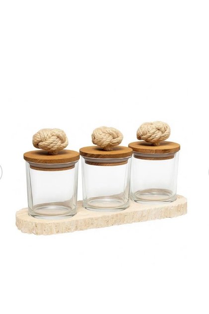 Evza Knots Set of 3 Spice Containers 200 ml