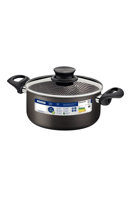 Paris Non-Stick Aluminium Casserole with Glass Lid, 22 cm