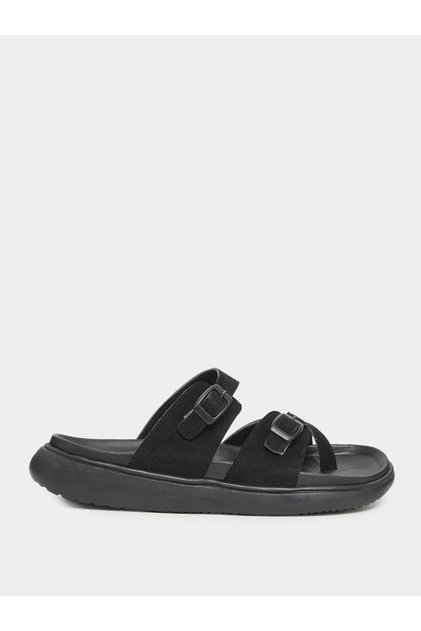 Double Strap Buckle Toe Ring Sandals