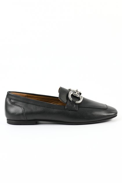 Genuine Leather Black Women's Ballerina Shoes - Z263012