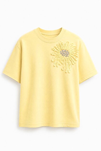 Sunflower Taşlı T-shirt Sarı
