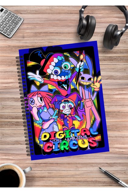 The Amazing Digital Circus Anime Spiral Notebook A5 (50 Sheets)