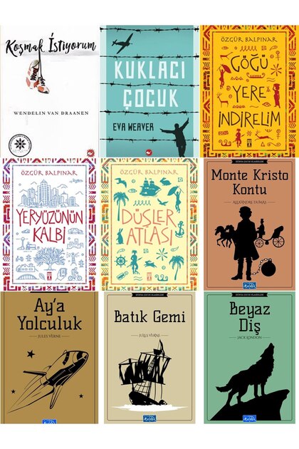 Middle School Reading Set Koşmak İstiyorum , Kuklacı Çocuk , Göğü Yere İndirelim , Yeryüzünün Kalbi , Düşler Atlası