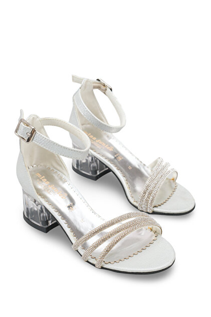 white dress shoes for graduation High Heel Miss Junior Girls' High Heel Shoes With Transparent Heels bridal party dresses