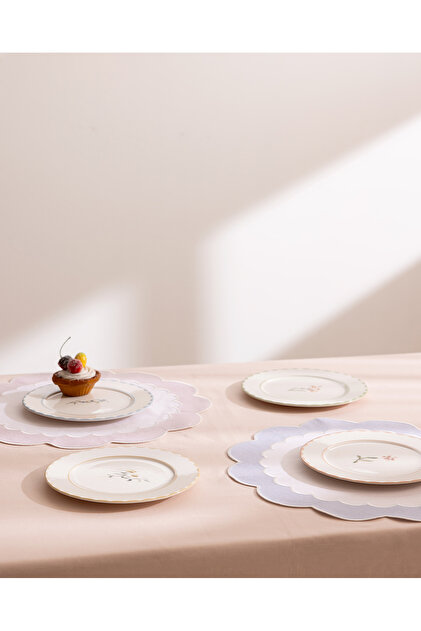 Madame Coco Voyant 4-Piece Cake Plate Set - Colorful - 19 cm- Trendyol