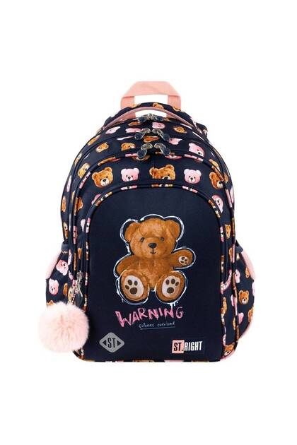 Ghiozdan cu 4 compartimente, St. Majewski, St.Right Teddy Bear, 40 x 28 x 18 cm