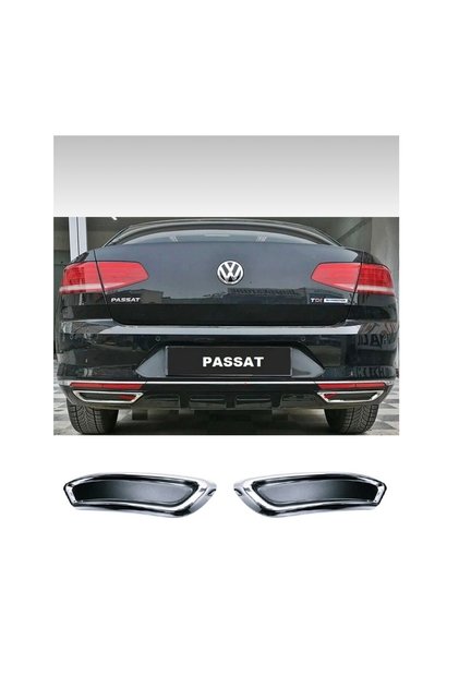 Vw Passat B8 2015-2019 Arası Egzoz Difüzör 2 Prç. P.Çelik
