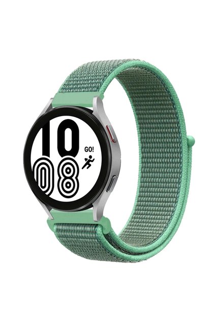 uryport Galaxy Watch 4 Hasırlı Cırtcırtlı Kordon - Turkuaz