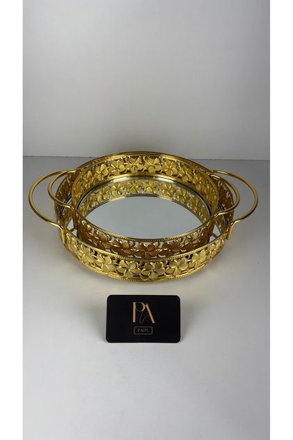 Set of 2 Mirrored Trays Girl's Wish Engagement Promise Presentation Tray Decorative Serving Tray Chocolate Tray Treat Tray