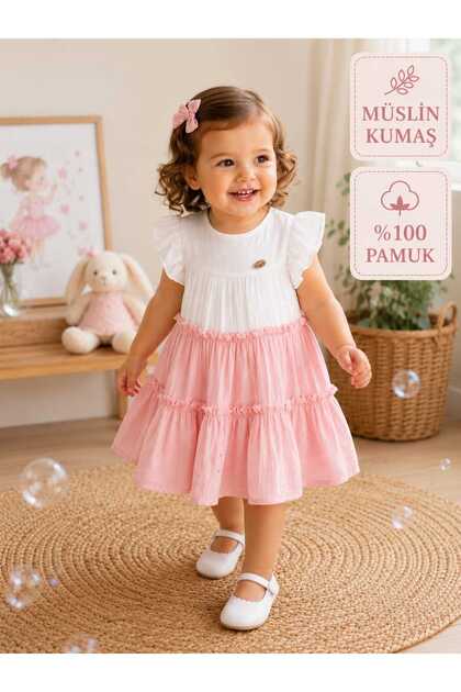 100% Cotton Muslin Baby Children's Dress