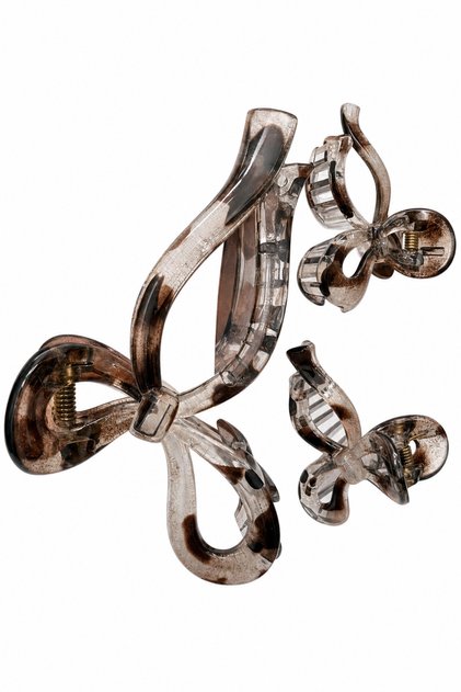 Stylish Patterned Large and Small Hair Clip Set of 3 - for Everyday and Special Occasions