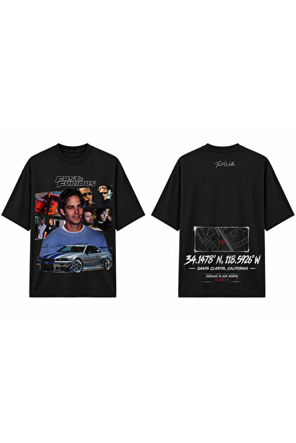 paul walker skyline t shirt