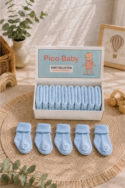 Organic Cotton Unisex 5-Piece Boxed Premium Newborn Baby Socks