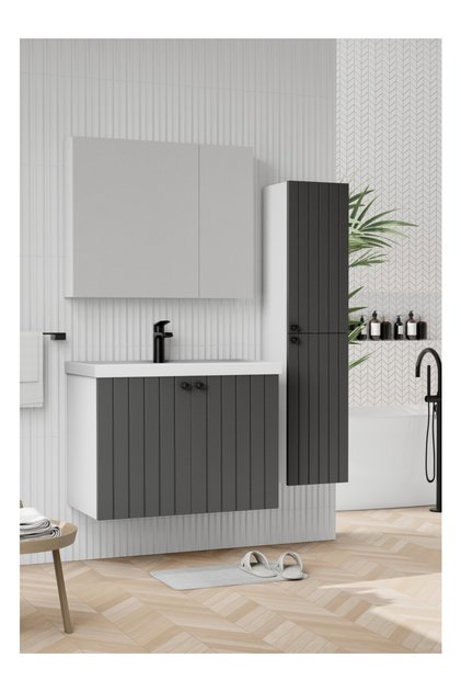 Paris 80 Antrasit Banyo Dolabı