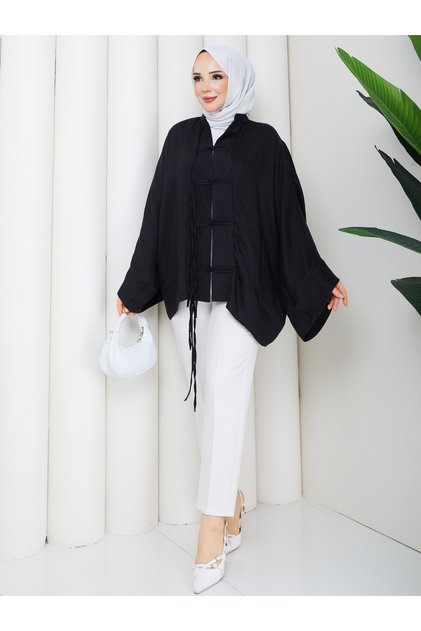 Casual Kimono Tunic with Tie Detail