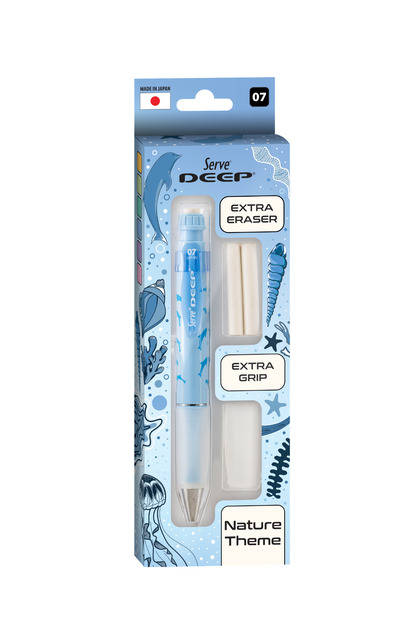 Deep Versatil Kalem 07mm - Doğa Serisi - Yedekli Set (Grip ve Silgi)