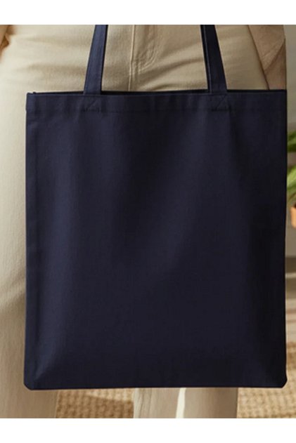 Lacivert Gabardin Kumaş Bez Çanta 35x40 cm