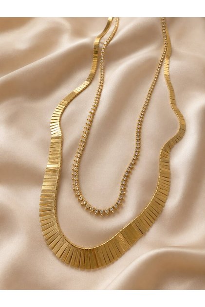 Gold Aura Geometrik Kolye