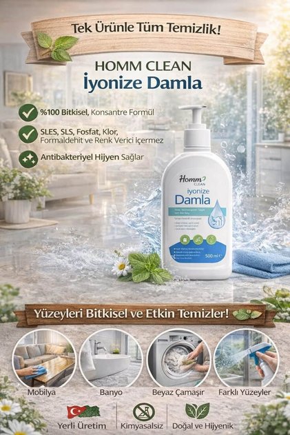 HOMM CLEAN İYONİZE DAMLA 500 ML