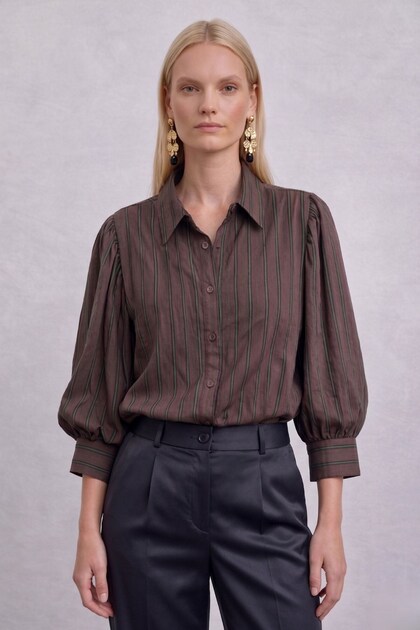 Watermelon Sleeve Shirt Brown