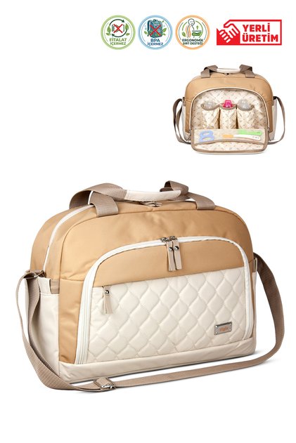 Quilted Design Urban Mother Baby Care Shoulder and Hospital Travel Bag