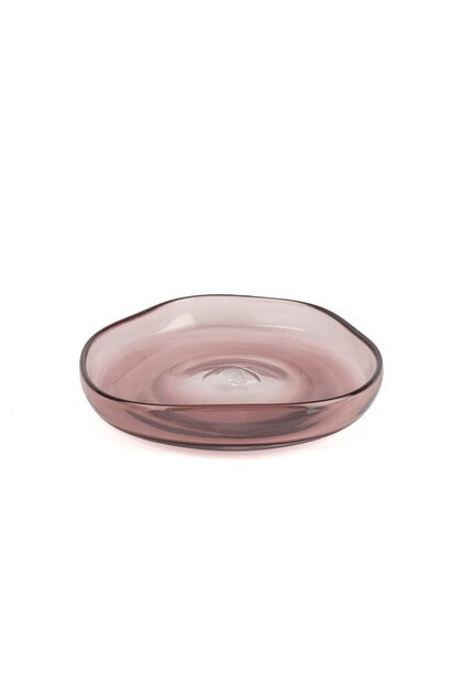 Pembe Cam Dekoratif Tabak 30x6cm