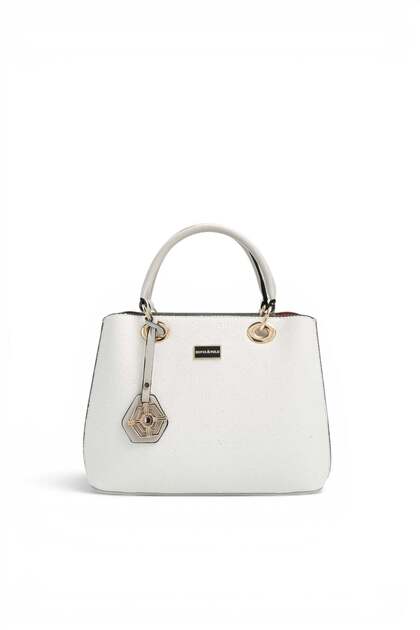 White - A.Grey Logo Women's Handbag Sp1272