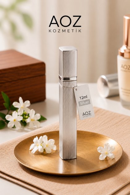 Gri Parfüm Dolum Seti Doldurulabilir Mini Parfüm Şişesi Cep Parfüm Şişesi Taşınabilir Parfüm Şişesi 12ML