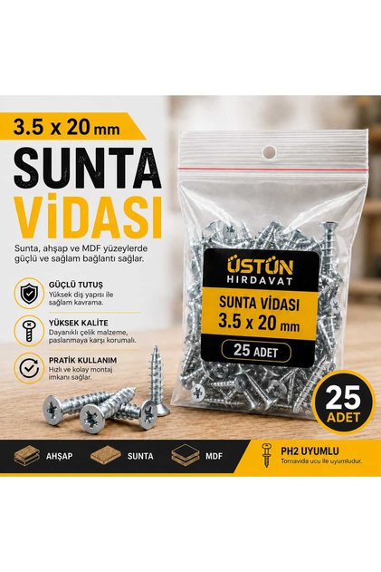 SUNTA VİDASI 3,5X20
