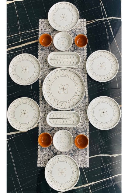 Gold Prestij 6-Person 15-Piece Breakfast Set