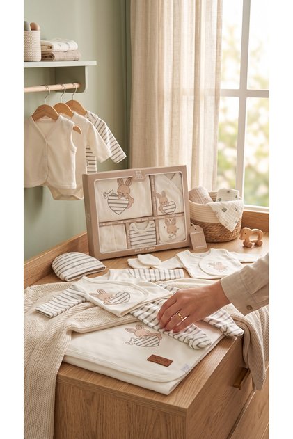 Hearted Rabbit Gray Seasonal Newborn 10 Pack Hospital Release Pack