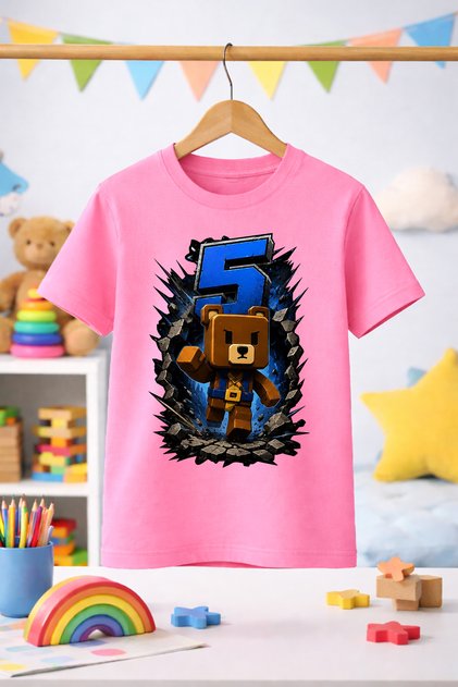 Super Bear Adventure Super Bear 5 Printed Children's Unisex Tshirt