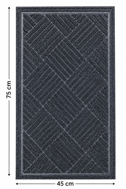 Luxury Geometric Non-Slip Doormat - Easy Cleaning - 45X75Cm - Suitable for Entrance and Doorway