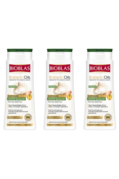 Botanical Oils Unscented Daily Shampoo with Garlic 500ml (3 Pcs)