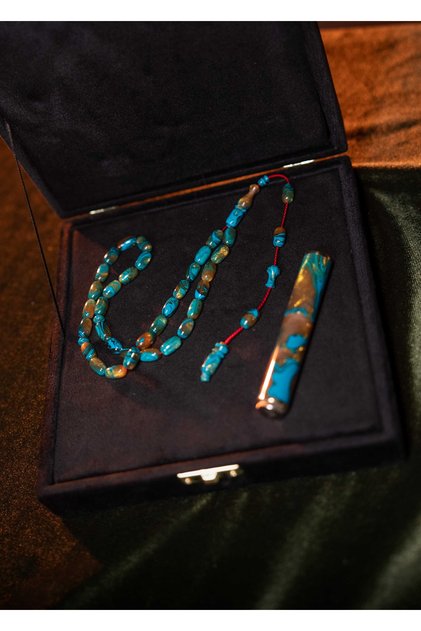 Prayer Beads & Lighter Set - Turquoise